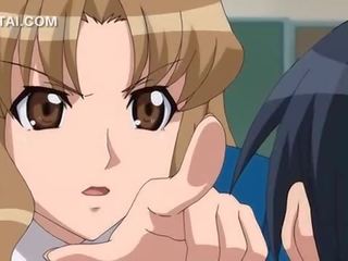 Anime schule gangbang mit unschuldig teenager liebhaber